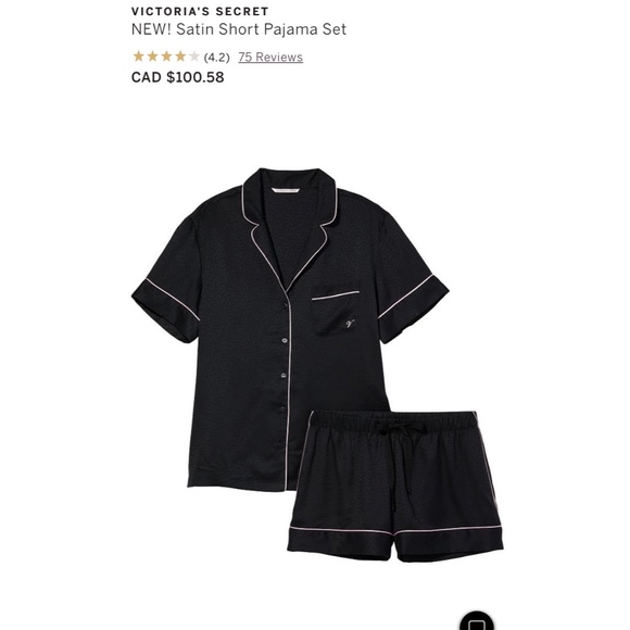 VICTORIA'S SECRET Satin Short Pajama Set - Picture 3 of 3